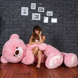 AVS Hugable Stuffed Spongy Cute Soft Teddy Bear (7 Feet,Pink)