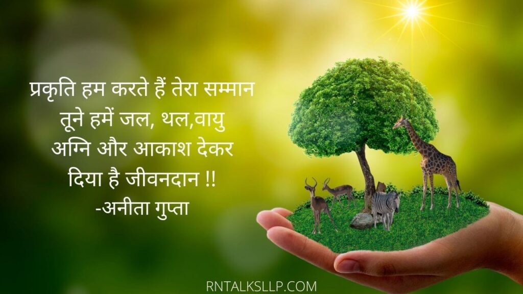 प्रकृति पर्यावरण और हम